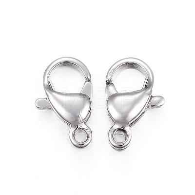 304 Stainless Steel Lobster Claw Clasps STAS-H353-B-02-1