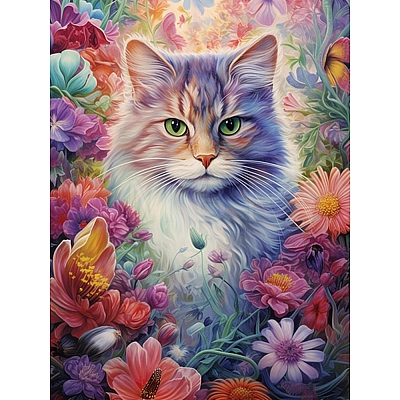 DIY Cat Diamond Painting Kit PW-WG865E0-07-1