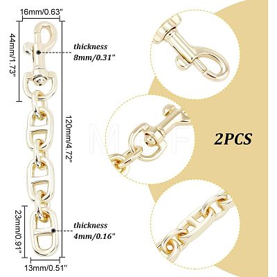 Alloy Bag Extender Chains DIY-WH0304-427LG-1