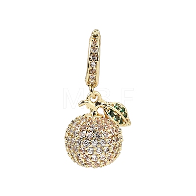 Brass Micro Pave Cubic Zirconia Pendants CU-CBAAD26-02A-G-1