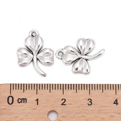 Ireland Tibetan Style Alloy Shamrock Pendants TIBEP-EA11722YKG-AS-LF-1