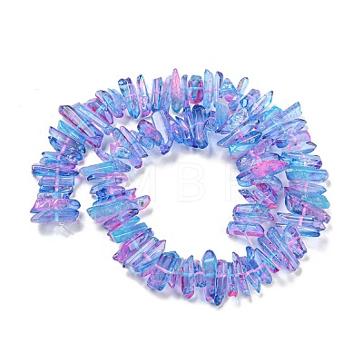 Natural Dyed Quartz Beads Strands G-G791-14D-1