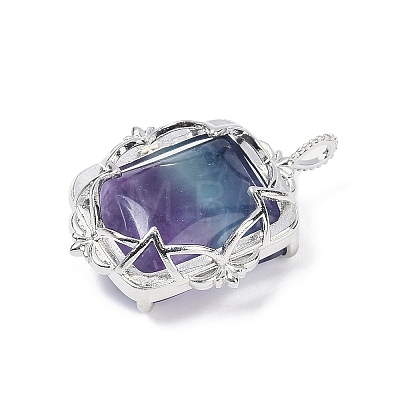 Natural Colorful Fluorite Pendants G-I381-01P-02-1