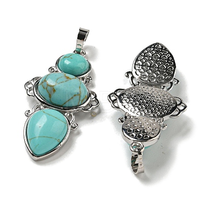 Synthetic Green Turquoise Pendants G-Q158-04M-1