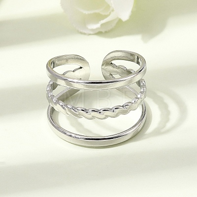 304 Stainless Steel Cuff Open Rings RJEW-P188-02G-P-1