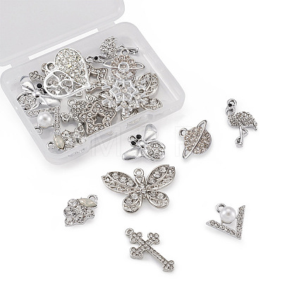 Alloy Rhinestone Pendants RB-TA0001-04-1