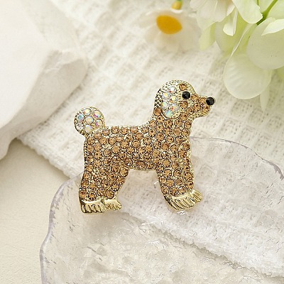Animal Alloy Rhinestone Brooches for Clothes JEWB-C046-04D-LG-1