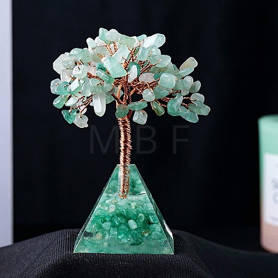 Natural Green Aventurine Chips Tree Decorations PW-WG33019-02-1