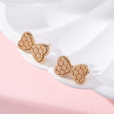 Brass Stud Earrings EJEW-D288-16G-1