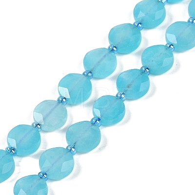 Dyed Natural White Jade Beads Strands G-C116-A29-01-1