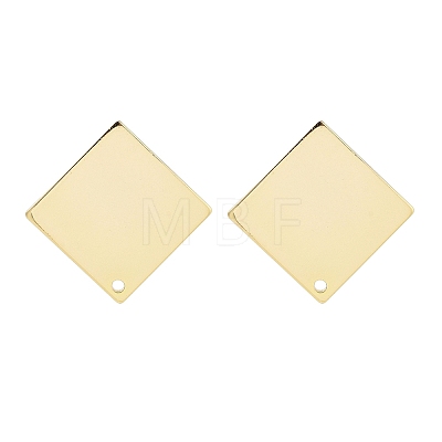 Brass Stud Earrings Findings EJEW-B063-04G-01-1