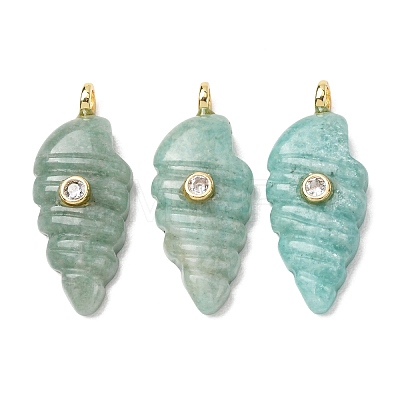 Natural Amazonite Carved Pendants G-H357-04G-04-1