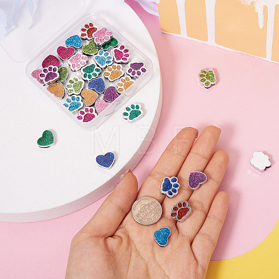 Alloy Enamel Slider Charms and Large Hole Beads ENAM-CD0001-07-1