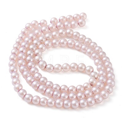 Baking Painted Pearlized Glass Pearl Round Bead Strands HY-Q003-6mm-47-01-1