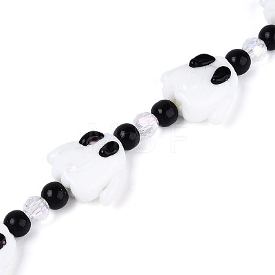 Halloween Theme Handmade Lampwork Beads Strands LAMP-N028-17B-1