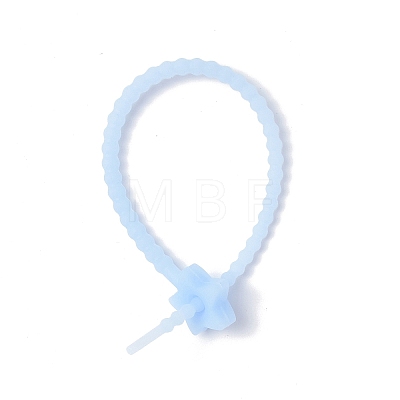 Luminous Silicone Cable Zip Ties AJEW-P104-01D-1