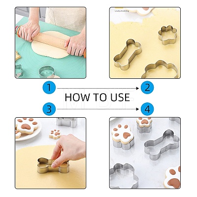 Tarnish Resistant 304 Stainless Steel Christmas Cookie Cutters LS-DIY-E012-84-1