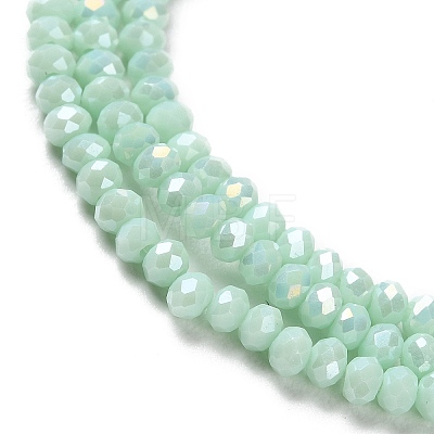 Electroplate Glass Beads Strands EGLA-XCP0001-08-1