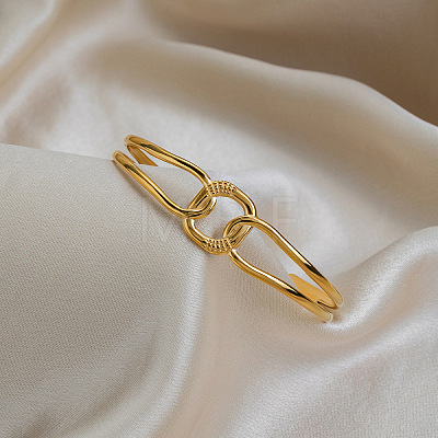 Vintage Square 104 Stainless Steel Cuff Bangles for Women TV6485-1