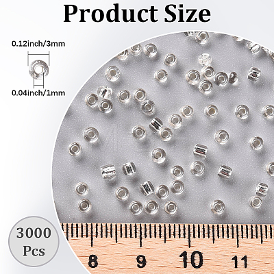 3000Pcs Glass Seed Beads SEED-PA0001-29B-05-1