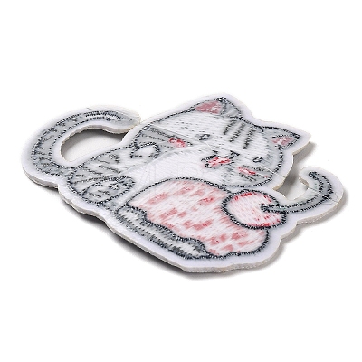 Cat with Strawberry Cake Appliques DIY-D080-17-1