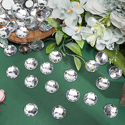 100Pcs Acrylic Rhinestone Cabochons TACR-CY0001-01A-1