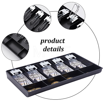 1Pc ABS Plastic & Iron Cash Register Drawer Insert Tray AJEW-GA0010-62-1