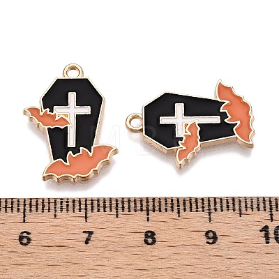 Halloween Theme Rack Plating Alloy Enamel Pendants ENAM-N056-357B-1