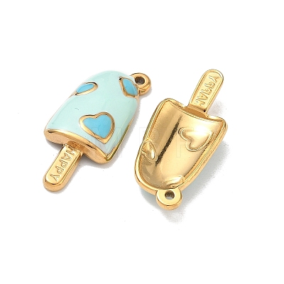 304 Stainless Steel Enamel Pendants STAS-K295-57G-03-1