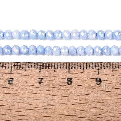 Anti-Tarnish Electroplate Rondelle Glass Beads Strands EGLA-T021-3mm-17-04-1