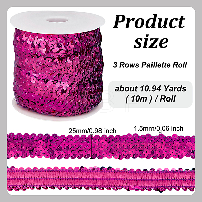 Plastic Paillette Elastic Beads PVC-OC0001-01H-1