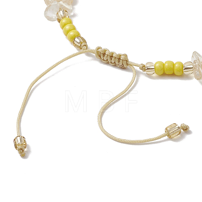 Natural Citrine Chips & Handmade Seed Beads Braided Bracelet Making AJEW-MZ00004-03-1