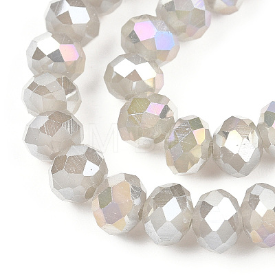 Electroplate Glass Beads Strands EGLA-A044-J4mm-B10-1