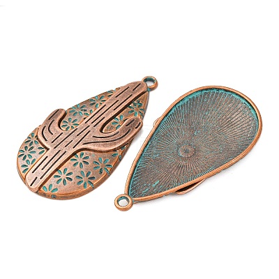 Tibetan Style Alloy Pendants PALLOY-F319-05R-1