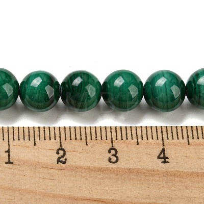 Natural Malachite Beads Strands G-R432-11-8mm-1