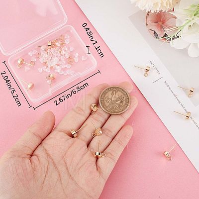 20Pcs Brass Stud Earring Findings DIY-CN0002-46-1