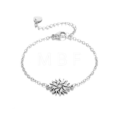 304 Stainless Steel Sun Link Bracelets WG36CC4-01-1
