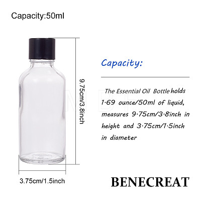 BENECREAT 50ml Glass Essential Oil Bottle MRMJ-BC0001-74-50ml-1