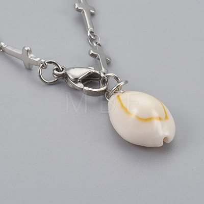 Cowrie Shell Beads Jewelry Sets SJEW-JS01008-1