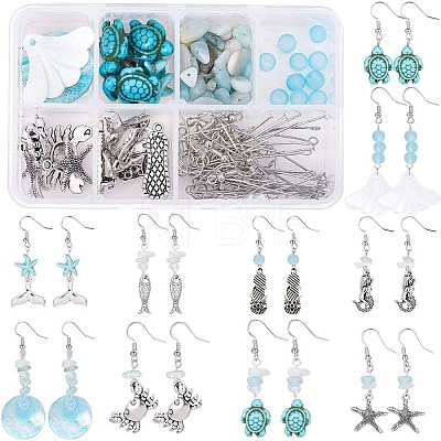DIY Ocean Theme Earring Making DIY-SC0008-63-1