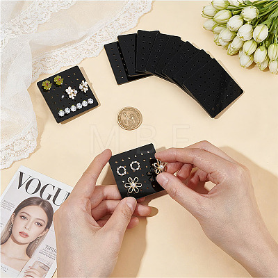Acrylic Stud Earring Organizer Display Cards CDIS-WH0020-40A-02-1