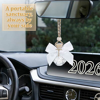 Car Hanging Glass Perfume Bottles AJEW-WA0004-27-1