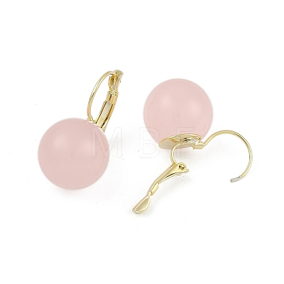 Brass with Resin Round Hoop Earrings EJEW-Q391-09G-01-1