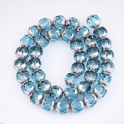 Electroplate Glass Beads Strands EGLA-T019-02D-1
