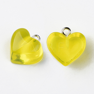 Transparent Resin Pendants RESI-R429-30G-1