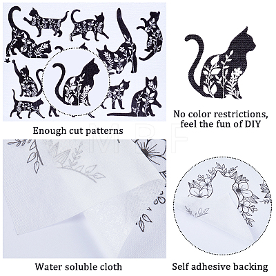 PVA Water-soluble Embroidery Aid Drawing Sketch DIY-WH0514-013-1