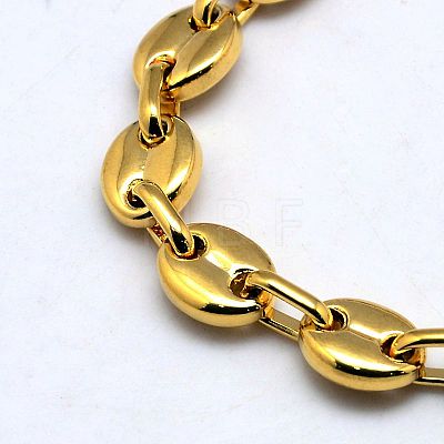 Fashionable 304 Stainless Steel Coffee Bean Chain Necklaces NJEW-I008-33A-1