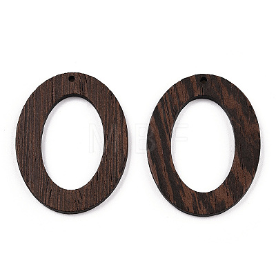 Natural Wenge Wood Pendants WOOD-T023-65-1