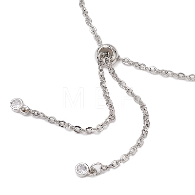 304 Stainless Steel Cable Chain Macrame Pouch Slider Necklace Making NJEW-JN05063-01-1