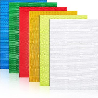 CHGCRAFT 10 Sheets 6 Colors Waterproof Luminous Plastic Self-Adhesive Stickers DIY-CA0004-73-1